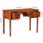 vidaXL Bureau avec tiroirs 110x50x76 cm bois d'acacia solide