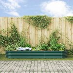 Bac surélevé vidaXL Jardin Vert 320x80x44 cm Acier galva