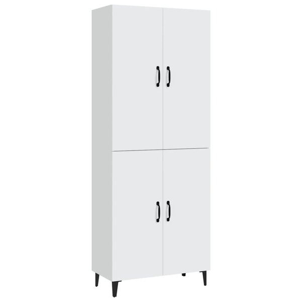 vidaXL Buffet haut Blanc 70x34x180 cm Bois d'ingénierie