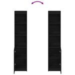 vidaXL Buffet haut chêne noir 37 5x35x180 cm bois d'ingénierie