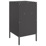 vidaXL Table de chevet noir 36x39x68 cm acier laminé à froid