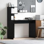 vidaXL Bureau Chêne noir 102 x 50 x 124 cm Bois d'ingénierie