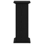 vidaXL Support de Plante Chêne noir 33 x 33 x 80 cm Bois d'ingénierie
