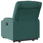vidaXL Fauteuil inclinable électrique vert foncé tissu