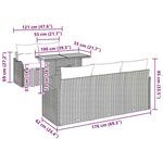 vidaXL Ensemble de canapé de jardin 6 Pièces Gris Poly rotin