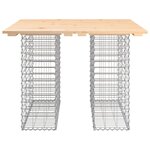 vidaXL Table de jardin Gabion Design 100x102x72 cm Bois massif Pin
