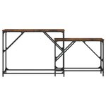 vidaXL Tables console gigognes 2 Pièces chêne fumé bois d'ingénierie