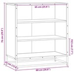 vidaXL Buffet chêne sonoma 68x35x76 cm bois d'ingénierie et métal