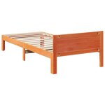 vidaXL Cadre de lit sans matelas cire marron 80x200 cm bois pin massif