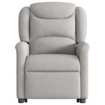 vidaXL Fauteuil inclinable de massage électrique gris nuage tissu