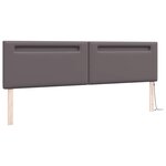 vidaXL Tête de lit LED Gris 200 cm Cuir synthétique