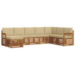 vidaXL Ensemble de canapés d'extérieur 8 pc Naturel et Beige