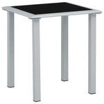 vidaXL Chaises longues lot de 2 avec table aluminium noir