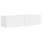 vidaXL Meuble TV mural 2 Pièces Blanc Brillant 60 x 31 x 29.5 cm