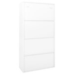 vidaXL Armoire de bureau et porte coulissante Blanc 90x40x180 cm Acier