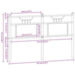 vidaXL Tête de lit chêne marron 140 cm bois d'ingénierie et acier