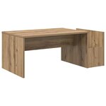 vidaXL Table basse Chêne artisanal 90 x 45 x 35 cm Bois d'ingénierie