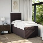 vidaXL Sommier à lattes de lit avec matelas Marron foncé 100x200 cm