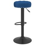 Vidaxl tabourets de bar 2 pcs bleu velours