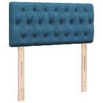 vidaXL Cadre de lit ottoman avec matelas bleu foncé 90x190 cm velours