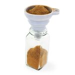 Flacon à épices poudreur + entonnoir + curry doux 50 g