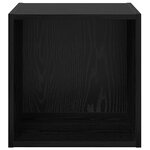vidaXL Armoires murales - pack de 2 en chêne noir  37 x 37 x 37 cm  en bois d'ingénierie.