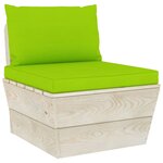 vidaXL Salon de jardin palette 7 Pièces avec coussins bois d'épicéa