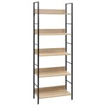 vidaXL Bibliothèque à 5 niveaux chêne 60x27 6x158 5 cm bois ingénierie
