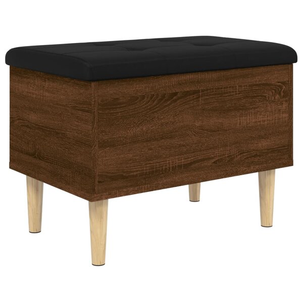 vidaXL Banc de rangement chêne marron 62x42x46 cm bois d'ingénierie