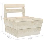 Salon de jardin meuble d'extérieur ensemble de mobilier palette 3 pièces bois d'épicéa imprégné 02_0018368