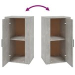 vidaXL Buffet Gris béton 40x33x70 cm Bois d'ingénierie