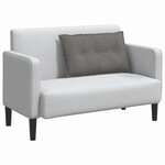 vidaXL Coussin de Dos Gris clair 80 x 50 cm Tissu en velours côtelé