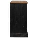 vidaXL Buffet HALDEN 2 portes coulissantes noir 112x40x80 cm