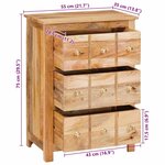 vidaXL Buffets & Commodes Marron 55 x 35 x 75 cm Bois de mangue massif