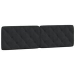 vidaXL Lit avec matelas noir 180x200 cm velours
