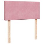 vidaXL Cadre de lit ottoman avec matelas rose 90x190 cm velours