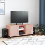 vidaXL Meuble TV rose 100 5x39x43 5 cm acier