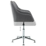 vidaXL Chaises pivotantes à manger lot de 2 gris clair tissu