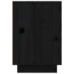 vidaXL Table de chevet Noir 50x34x50 cm Bois de pin massif