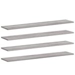 vidaXL Étagères murales 4 Pièces sonoma gris 100x20x1 5cm bois ingénierie