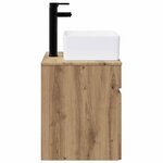 vidaXL Meuble de lavabo mural Chêne artisanal 49 x 41 x 63 cm