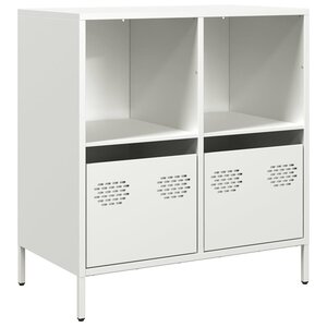 vidaXL Buffet blanc 68x39x73 5 cm acier laminé à froid