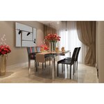 Vidaxl chaises de salle à manger 4 pcs noir similicuir