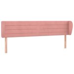 vidaXL Tête de lit avec oreilles Rose 183x23x78/88 cm Velours