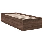 vidaXL Cadre de lit sans matelas chêne marron 100x200 cm