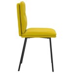 vidaXL Chaises à manger lot de 4 jaune velours