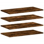 vidaXL Étagères murales 4 Pièces chêne fumé 60x20x1 5cm bois d'ingénierie