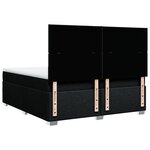 vidaXL Sommier à lattes de lit avec matelas Noir 200x200 cm Tissu