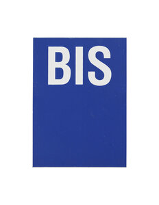 THIRARD - Plaque de signalisation BIS  marquage blanc sur fond bleu  panneau PVC adhésif  65x90mm - THIRARD