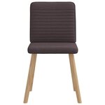vidaXL Chaises à manger lot de 6 marron foncé tissu